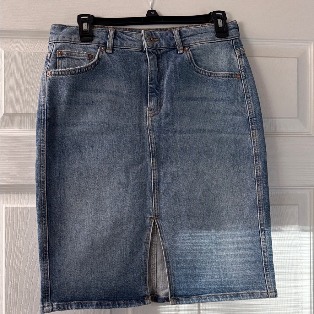 Blue Denim Pilcro Skirt